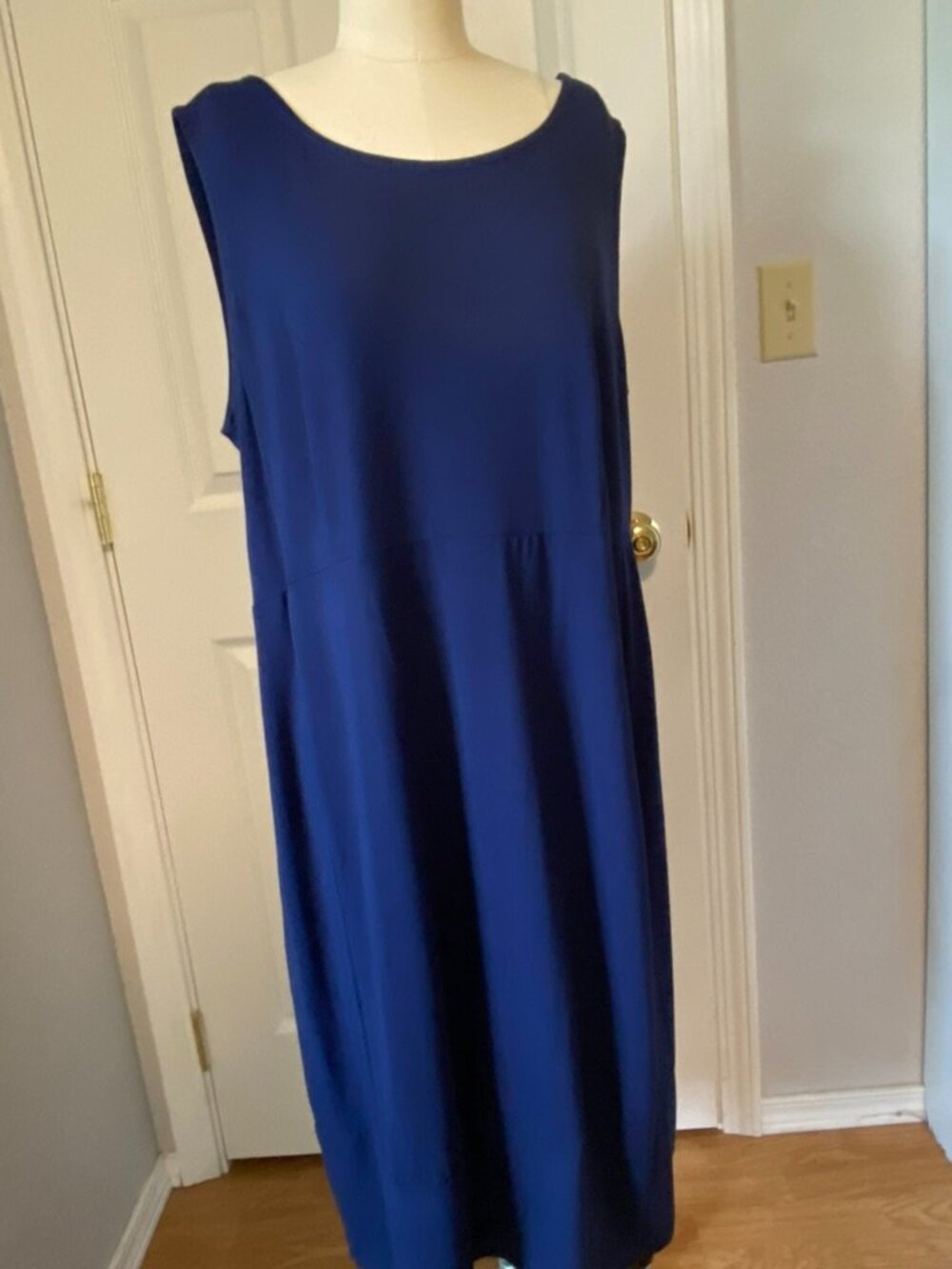 JM Collection Navy Sleeveless Dress 1X